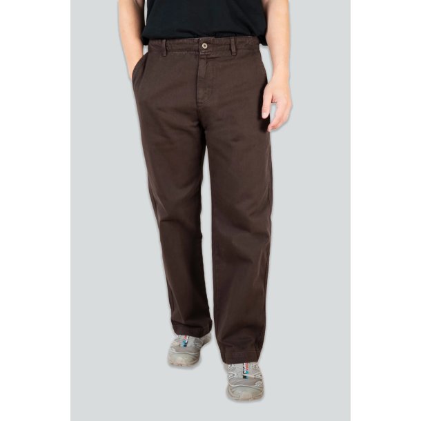LAKOR Relaxed Twill Pants - coffee bean 