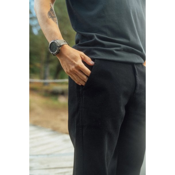 LAKOR Relaxed Twill Pants - black 