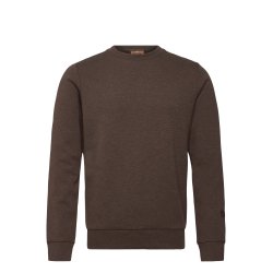 Mos Mosh Abel crew neck sweat - Chocolate brown melange 