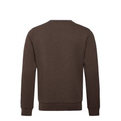 Mos Mosh Abel crew neck sweat - Chocolate brown melange 