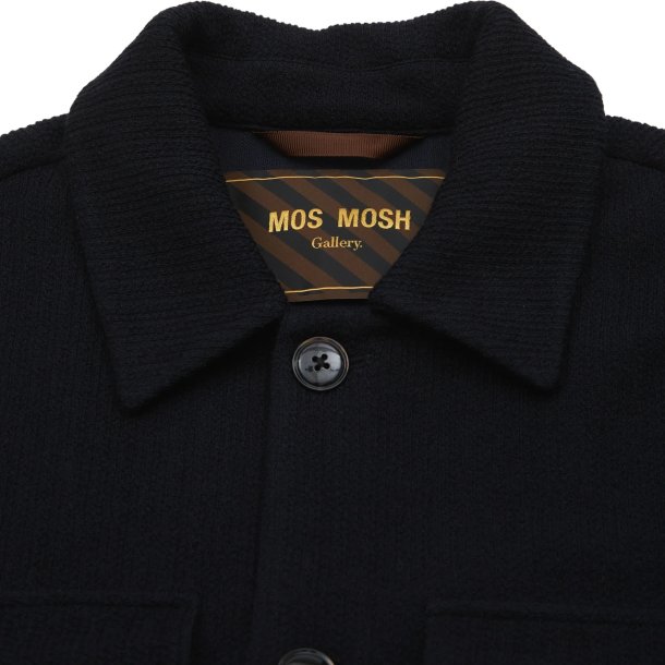 Mos Mosh Austin knit overshirt - navy 