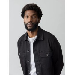 Mos Mosh Matteo soft overshirt - black 