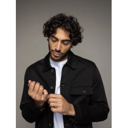Mos Mosh Matteo soft overshirt - black 