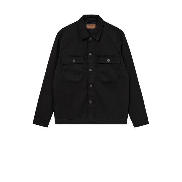 Mos Mosh Matteo soft overshirt - black 