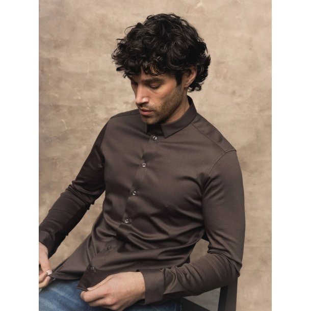 Mos Mosh Marco Jersey shirt - chocolate brown 