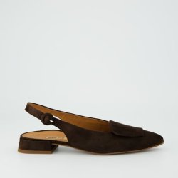 Paul Green sling-back ballerina - suede brun 6090-089