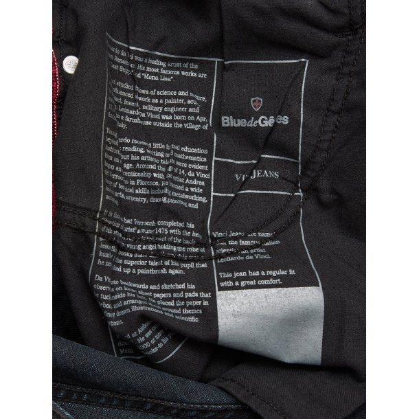 Blue de genes BGvinci black OD jeans - blue black denim PO12274
