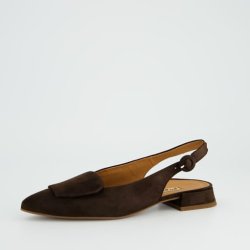 Paul Green sling-back ballerina - suede brun 6090-089