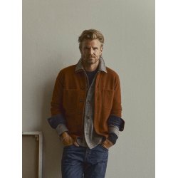 Blue de genes BGhew wool overshirt - ginger bread orange