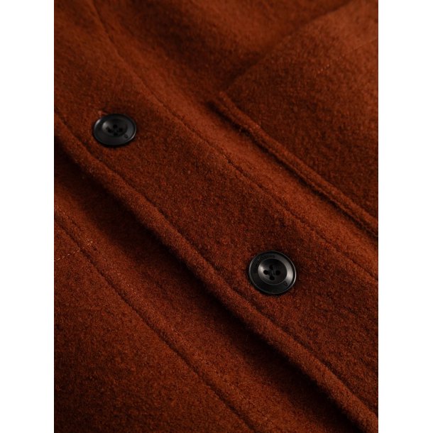 Blue de genes BGhew wool overshirt - ginger bread orange