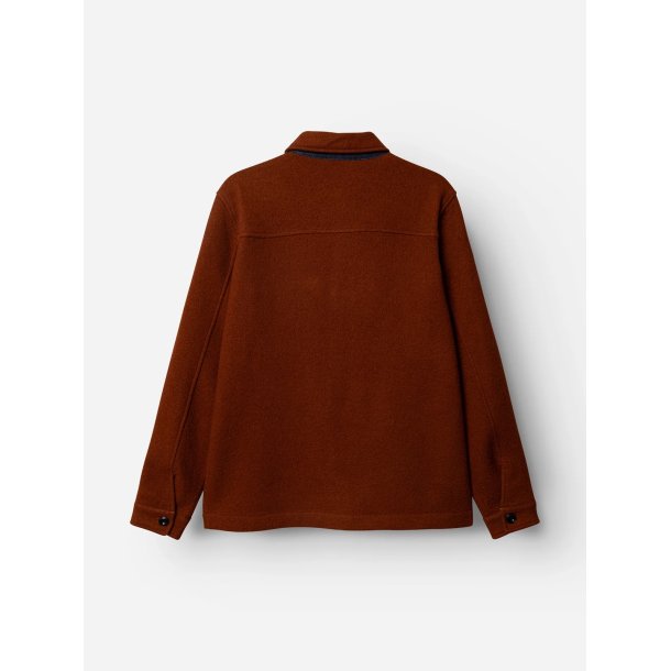 Blue de genes BGhew wool overshirt - ginger bread orange