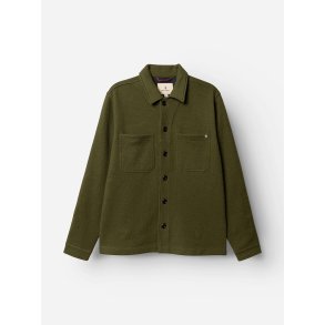 Blue de genes BGhew wool overshirt - winter moss