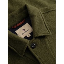 Blue de genes BGhew wool overshirt - winter moss