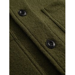 Blue de genes BGhew wool overshirt - winter moss