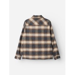 Blue de genes BGyodo check overshirt - grey check 