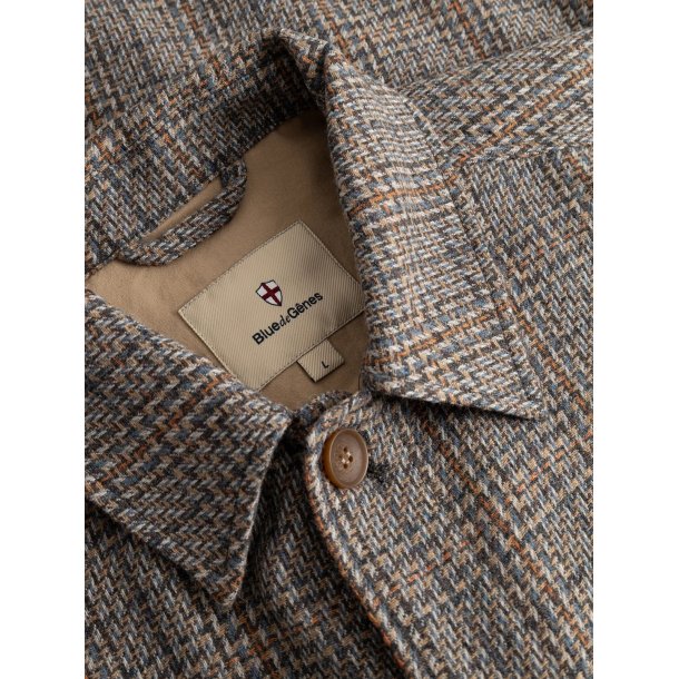 Blue de genes BGmungo check overshirt - grey check 