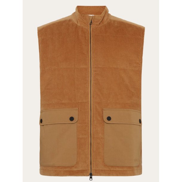 knowledge Cotton organic cotton corduroy vest - apple cinnamon 