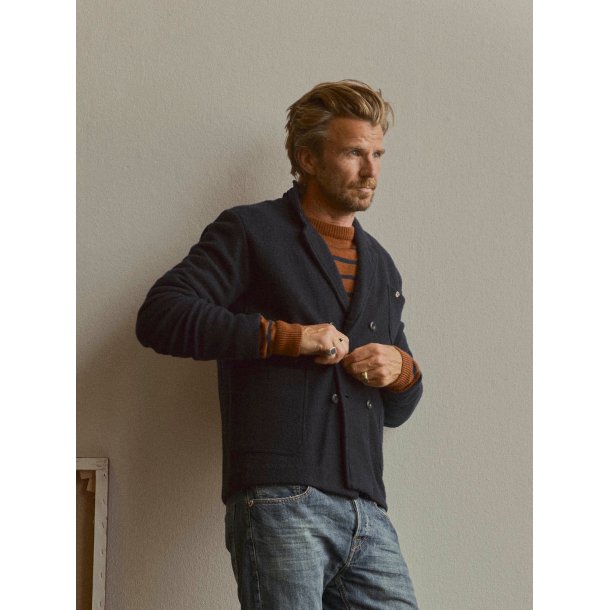 Blue de genes BGlewis wool blazer - dark navy 