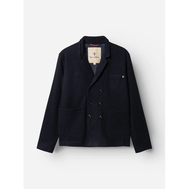 Blue de genes BGlewis wool blazer - dark navy 