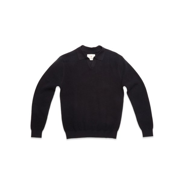 Blue de Gnes Otia L/S polo knit - navy 