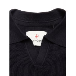 Blue de Gnes Otia L/S polo knit - navy 