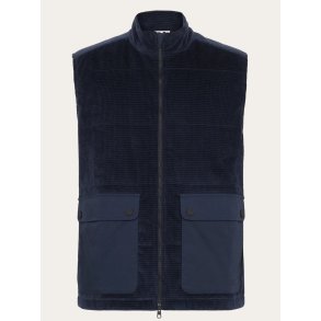 Knowledge Cotton organic cotton corduroy vest - night sky 