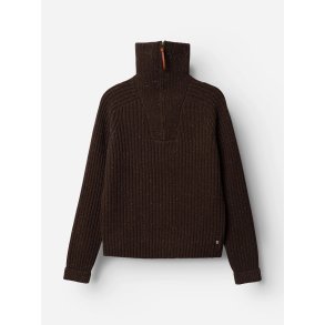 Blue de genes BGcallum zip knit - hot fudge brown 