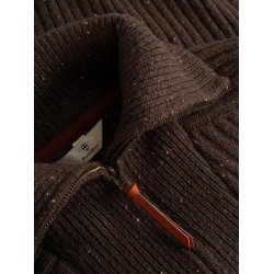 Blue de genes BGcallum zip knit - hot fudge brown 