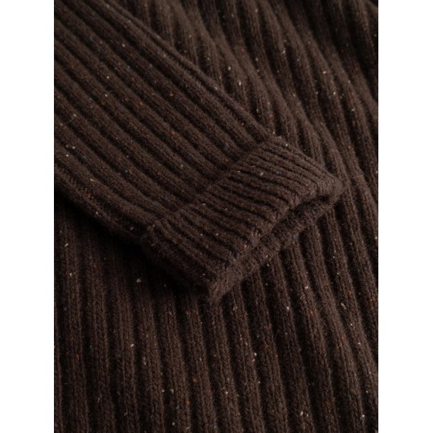 Blue de genes BGcallum zip knit - hot fudge brown 