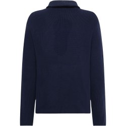 Knowledge Cotton merino half zip knit RWS - total eclipse