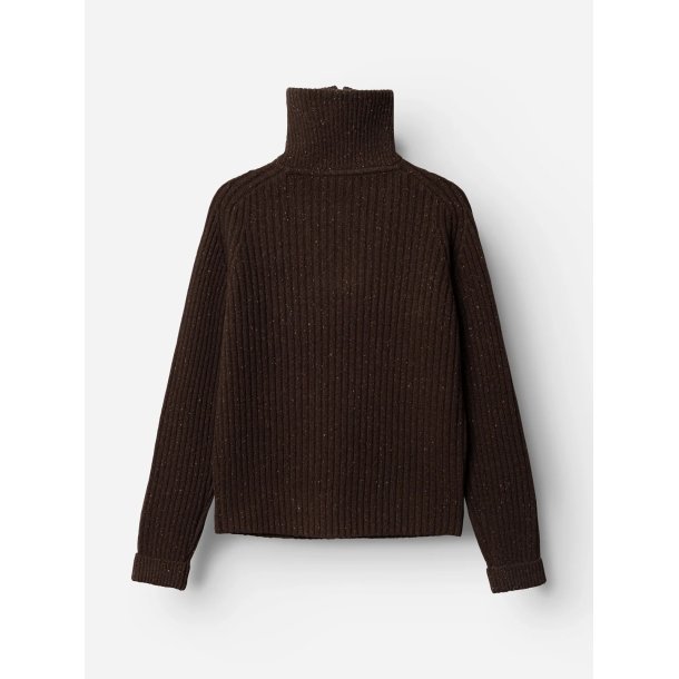 Blue de genes BGcallum zip knit - hot fudge brown 