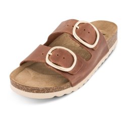 No� sandal big buckle - cognac 747