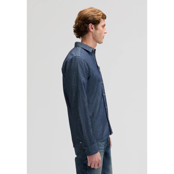 Lee Leesure shirt - indigo railroad texture 112376569