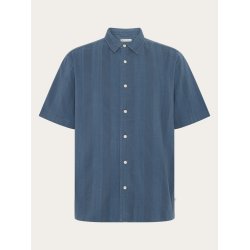 Knowledge Cotton Relaxed structure short sleeve shirt - vintage indigo 1090178 