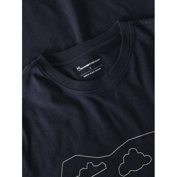 Knowledge Cotton Front print t-shirt - night sky 1010166