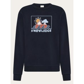 Knowledge Cotton Relaxed printed crew neck - night sky 1030095