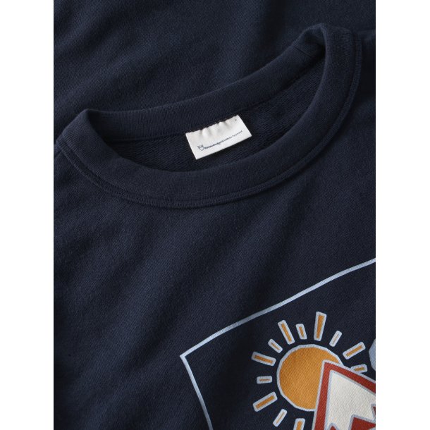 Knowledge Cotton Relaxed printed crew neck - night sky 1030095