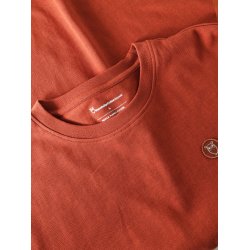 Knowledge Cotton badge t-shirt - burnt brick 1010605