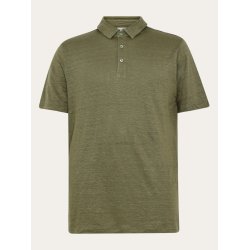 Knowledge Cotton Linen polo - burned olive 1020001 