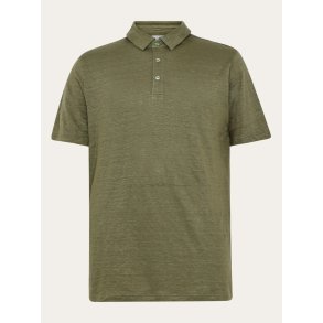 Knowledge Cotton Linen polo - burned olive 1020001 