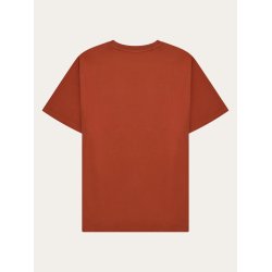 Knowledge Cotton Front print t-shirt - burnt brick 1010166