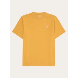 Knowledge Cotton badge t-shirt - amber gold 1010605