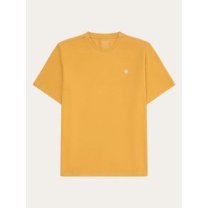 Knowledge Cotton badge t-shirt - amber gold 1010605