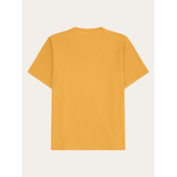 Knowledge Cotton badge t-shirt - amber gold 1010605