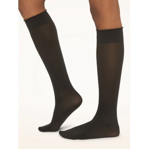 Wolford velvet de luxe 50 knee-high - nearly black 