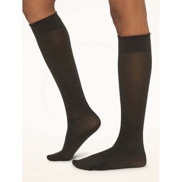 Wolford velvet de luxe 50 knee-high - nearly black 