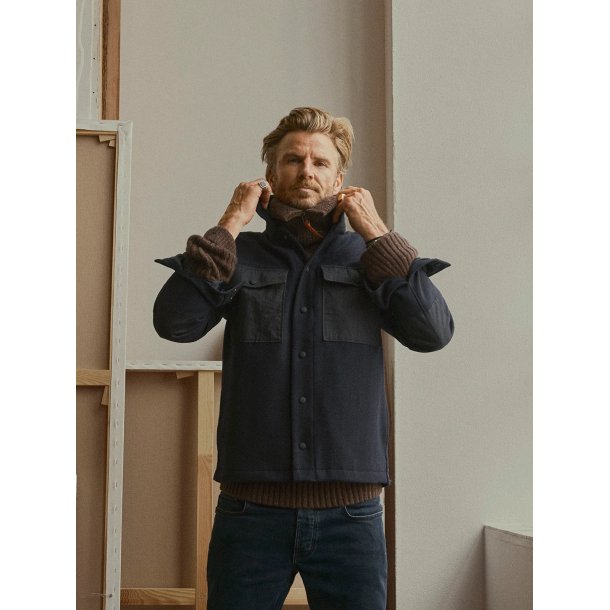 Blue de genes BGboyd wool jacket - dark navy 