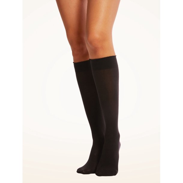 Wolford velvet de luxe 50 knee-high - nearly black 