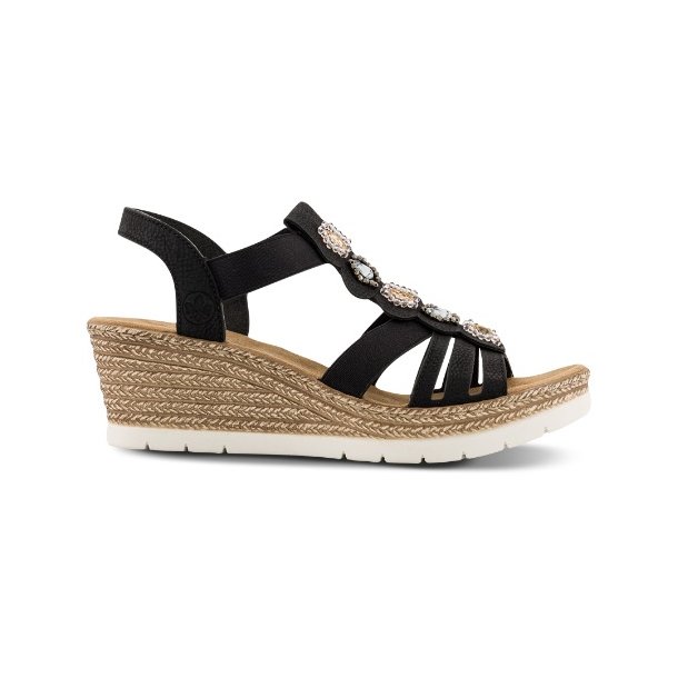 Rieker sandal - sort 619B2-00