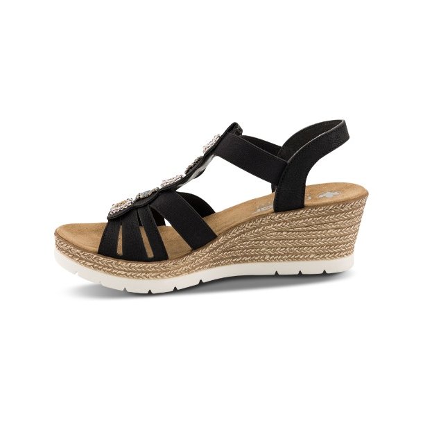 Rieker sandal - sort 619B2-00
